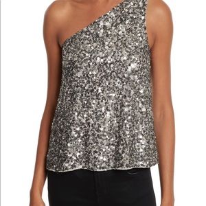 New Joie Hedra one shoulder top L